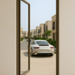 hinged door