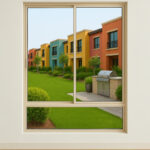 sliding window with fixed bottom panel