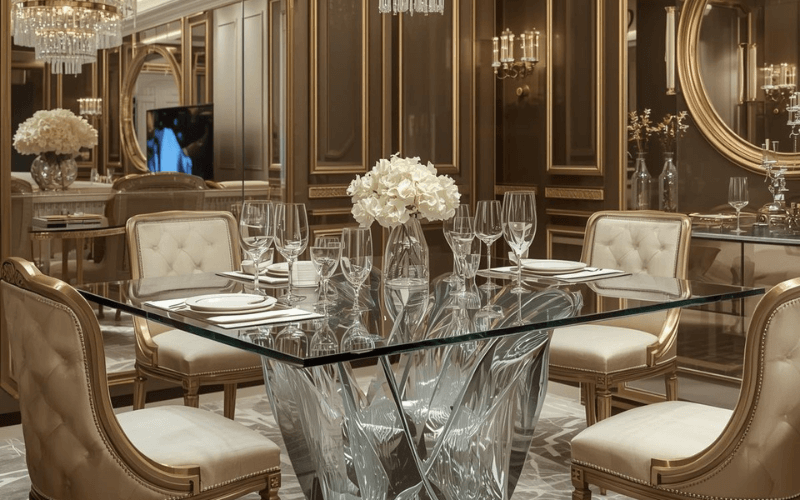 Luxury glass dining room